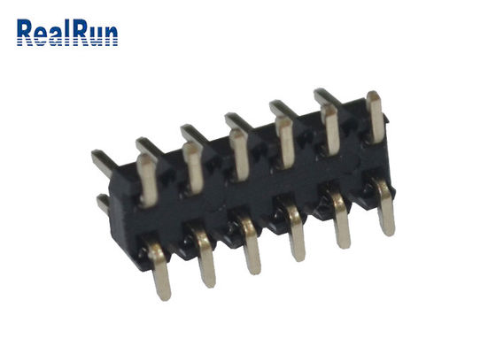 Siyah 2.0mm Pitch PA6T 12 Pin Pcb Konektörü Çift Sıralı