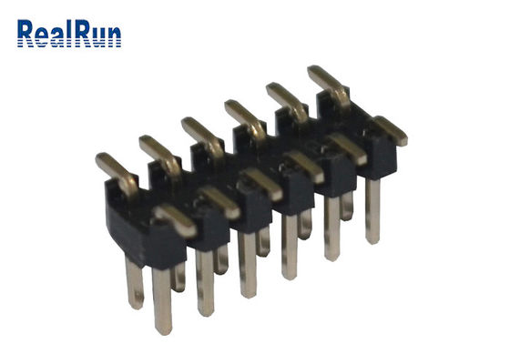 Siyah 2.0mm Pitch PA6T 12 Pin Pcb Konektörü Çift Sıralı