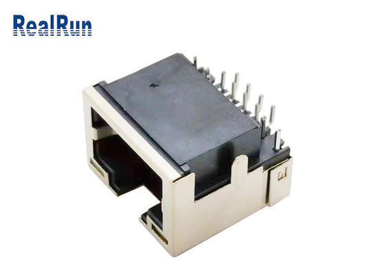 LED Işık 1.5A ile PCB 8pin RJ45 Modüler Jak Bağlantısı Dik Açı
