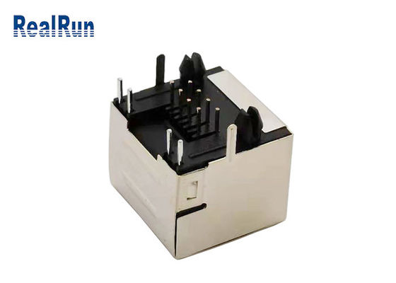 PA46 8P8C Modüler RJ45 Dişi Konnektör PBT, Metal Kalkanlı