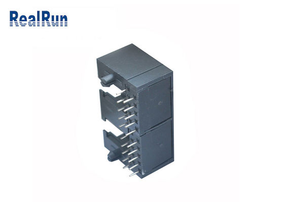 10P10C RJ45 Sağ PCB Modüler Jak PBT Rj45 Dişi Konnektör
