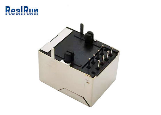 UL94-0 125V Rj45 Bağlayıcı Metal Korumalı 10P8C Modüler RJ45 Jakı