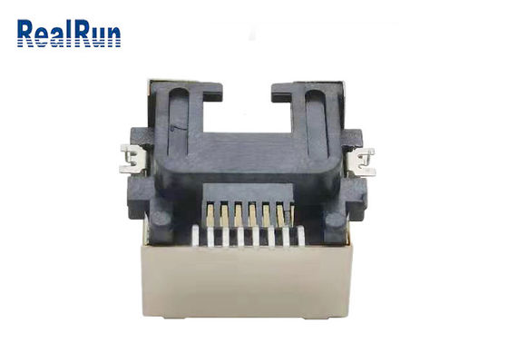 Metal Kabuk 1000VAC SMT 8pin Rj45 Konektör Soketi LCP UL94V-0