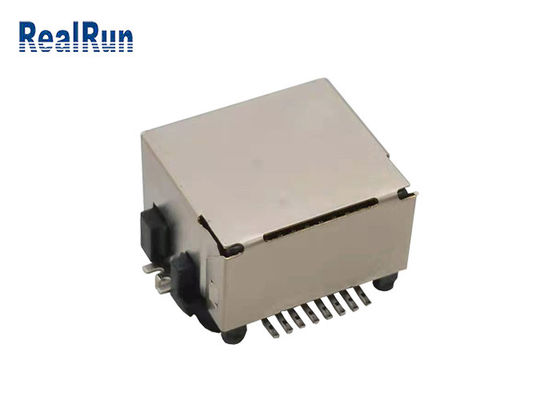 Metal Kabuk 1000VAC SMT 8pin Rj45 Konektör Soketi LCP UL94V-0