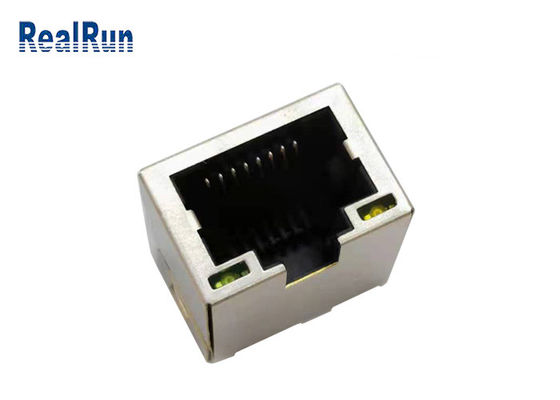 PA46 1 Bağlantı Noktalı Rj45 Modüler Jak RJ45 PCB Konektörü Bakır Alaşımlı