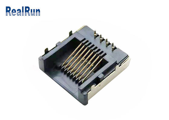 Metal Korumalı Modüler Fiş LCP Rj45 PCB Konektörü RJ45-SP-37