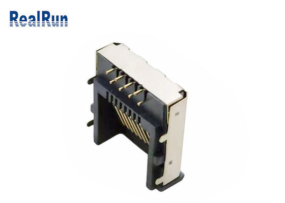 Metal Korumalı Modüler Fiş LCP Rj45 PCB Konektörü RJ45-SP-37