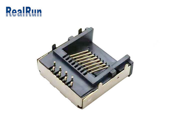 Metal Korumalı Modüler Fiş LCP Rj45 PCB Konektörü RJ45-SP-37