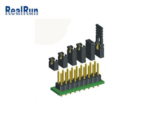 Jumper Cap Aralığı 2.54mm Pin Başlık Konektörü PBT UL94V-0