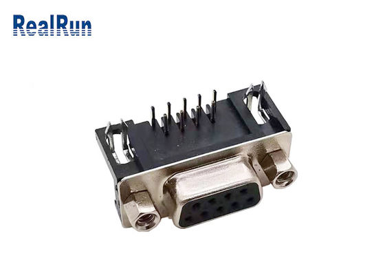 Sağ Açı 1000VAC PBT İzolatör D Alt Konektör VGA DR 9 Pin