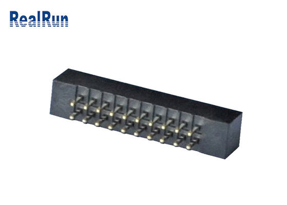 PBT Plastik 2.0mm Pitch İşlenmiş Kutu Başlığı 20 Pinli Düz Konnektör PA6T