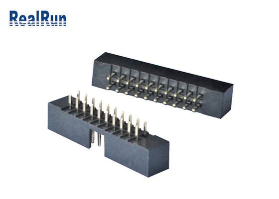 PBT Plastik 2.0mm Pitch İşlenmiş Kutu Başlığı 20 Pinli Düz Konnektör PA6T