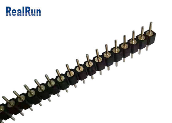 2.54mm DIP PCB Yuvarlak Pin Erkek Başlık Altın Terminal Konnektörü