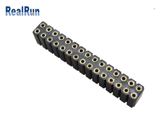 SGS 30P Yuvarlak Pin Dişi Başlık 2.54mm Pitch Dip Kalay Kaplama