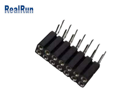 UL94V-0 2.54mm Yuvarlak Dişi Pin Başlığı Dik Açı 80 Pin SGS