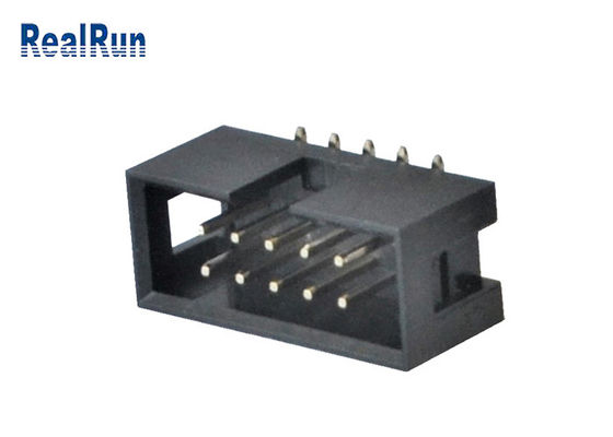 PA6T IDC Erkek Başlık Konektörü 2.54mm Pitch SMT 10 Pin Kutusu Başlık