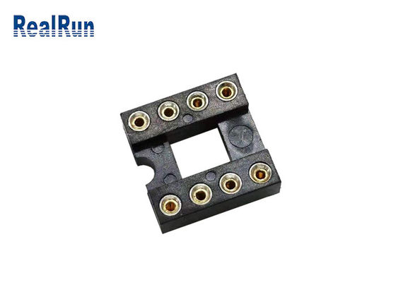 Pitch 2.54mm IC Soket Dişi Başlık Konnektörü UL94V-0 Düz 8P