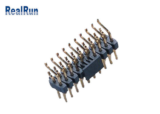 Çift Sıralı PA6T 20P SMD Pin Başlığı PA6T Kapaklı Yatay