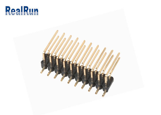 DC500V Çift Katmanlı SMD Pin Başlığı Dik Açılı Pirinç PA6T PBT