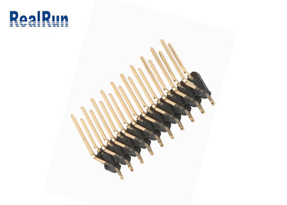 DC500V Çift Katmanlı SMD Pin Başlığı Dik Açılı Pirinç PA6T PBT