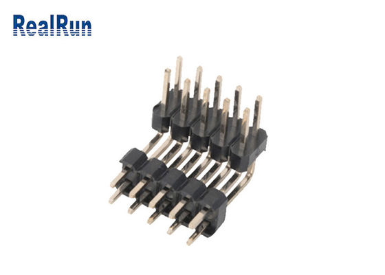 PA6T PBT LCP Pirinç Pim Başlığı 10P DC500V İki Sıralı Başlık Konnektörü