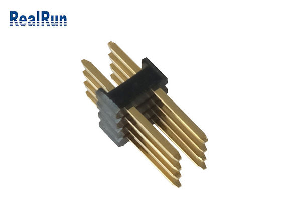 PA6T PBT LCP Çift Sıralı Pim Başlığı Pirinç 8P 3.0A Panodan Panoya UL94V-0