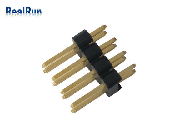 PA6T PBT LCP Çift Sıralı Pim Başlığı Pirinç 8P 3.0A Panodan Panoya UL94V-0
