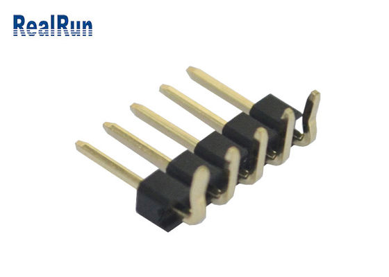 3A 5P PA6T PBT LCP SMT Pin Başlığı 2.54mm Tek Sıra Dik Açı UL94V-0
