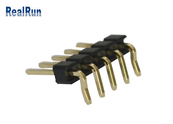 3A 5P PA6T PBT LCP SMT Pin Başlığı 2.54mm Tek Sıra Dik Açı UL94V-0