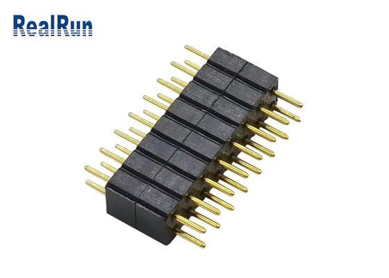 2.0mm LCP PBT PA6T Yuvarlak Pin Başlığı Dip Konnektör 16P Çift Sıralı PPS