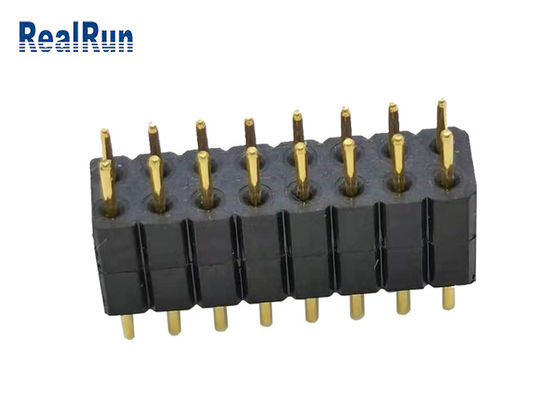 2.0mm LCP PBT PA6T Yuvarlak Pin Başlığı Dip Konnektör 16P Çift Sıralı PPS