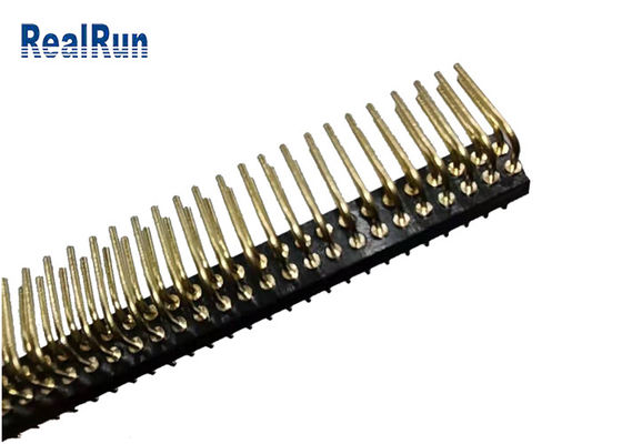 2*35P CuZn38Pb2 Yuvarlak Dişi Pin Başlığı Sağ Açı UL94V-0 ISO9001
