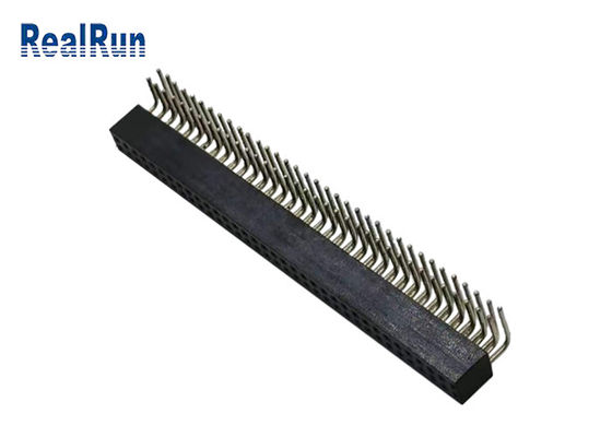 Pirinç CuZn38Pb Yuvarlak Pin Dişi Başlık 70P Dik Açı PA6T PPS