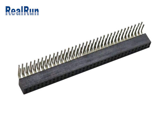 Pirinç CuZn38Pb Yuvarlak Pin Dişi Başlık 70P Dik Açı PA6T PPS