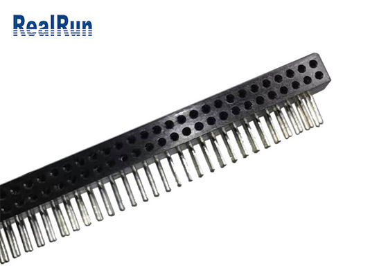 Pirinç CuZn38Pb Yuvarlak Pin Dişi Başlık 70P Dik Açı PA6T PPS
