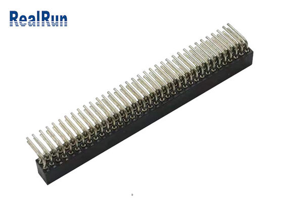 Pirinç CuZn38Pb Yuvarlak Pin Dişi Başlık 70P Dik Açı PA6T PPS
