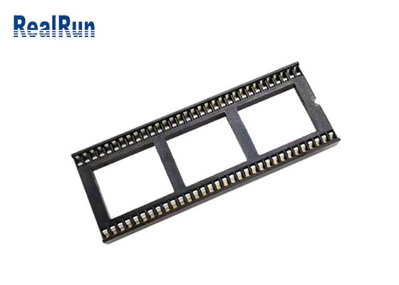 PCB 64P 1.778mm Ic Metin Soket Konnektör DIP PBT UL94V-0 Fosfor Bronz