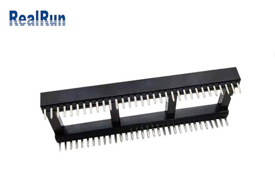PCB 64P 1.778mm Ic Metin Soket Konnektör DIP PBT UL94V-0 Fosfor Bronz