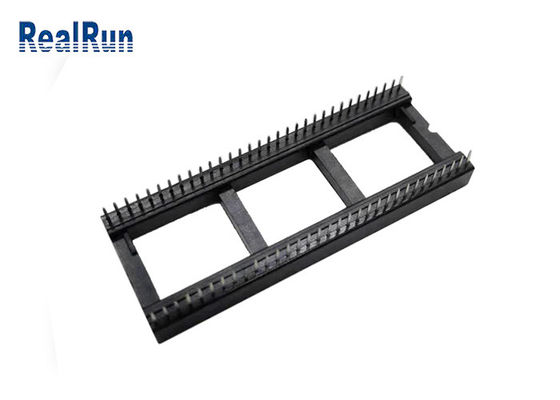 PCB 64P 1.778mm Ic Metin Soket Konnektör DIP PBT UL94V-0 Fosfor Bronz