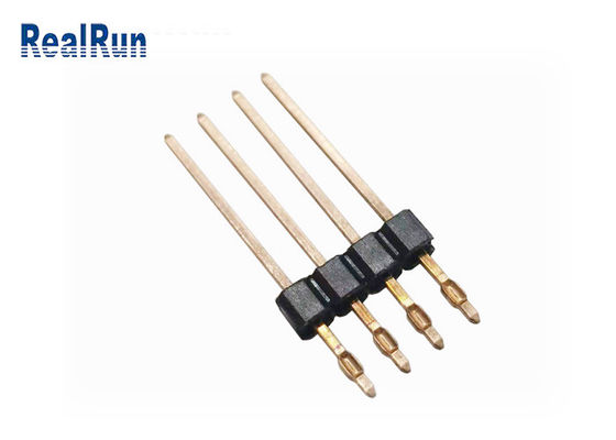 PA6T Pirinç PBT LCP Pres Fit Pcb Pin Başlığı 2.54mm Düz DIP Erkek Başlık Konnektörü