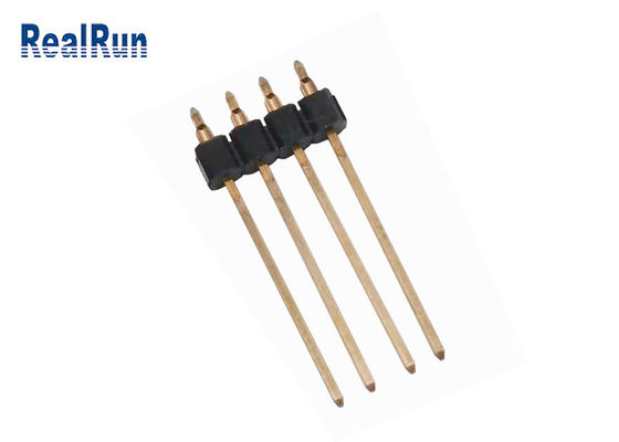 PA6T Pirinç PBT LCP Pres Fit Pcb Pin Başlığı 2.54mm Düz DIP Erkek Başlık Konnektörü