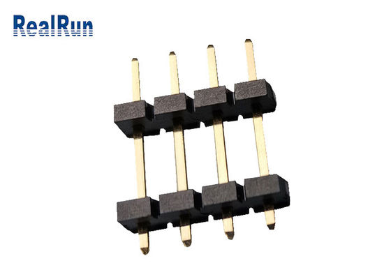PBT LCP Pirinç Pin Başlık Konektörü 1*4P Çift Sıra Başlık Konnektörü UL94V-0