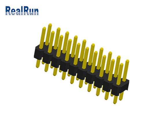 PBT PA6T 20P Çift Sıralı Dip Pin Başlığı Erkek Pirinç Pcb 3.0A Pirinç