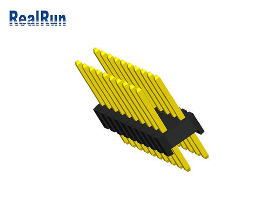 PBT PA6T 20P Çift Sıralı Dip Pin Başlığı Erkek Pirinç Pcb 3.0A Pirinç