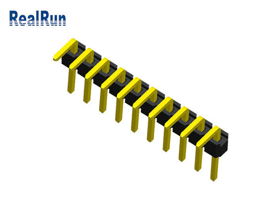 10P LCP PBT Erkek Pin Başlık Konektörü PA6T Tek Sıralı PCB Konnektörü