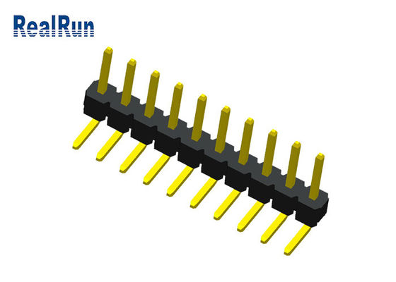 10P LCP PBT Erkek Pin Başlık Konektörü PA6T Tek Sıralı PCB Konnektörü