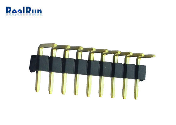 9P Plastik 90 Derece PCB Başlık Konektörü Pirinç PBT Au Üzeri Ni