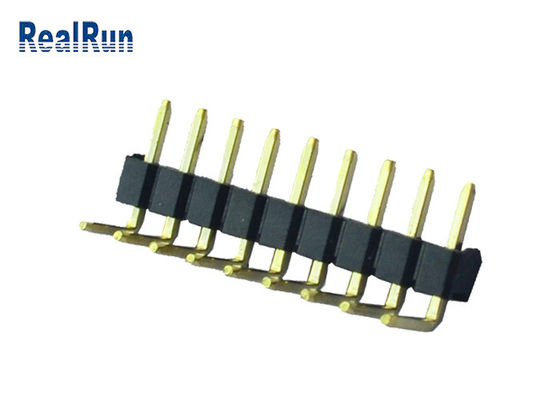 9P Plastik 90 Derece PCB Başlık Konektörü Pirinç PBT Au Üzeri Ni