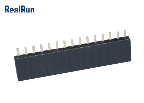 PA6T Dip PCB Dişi Başlık Konektörü 15P 2.54mm Pitch Düz VCD için