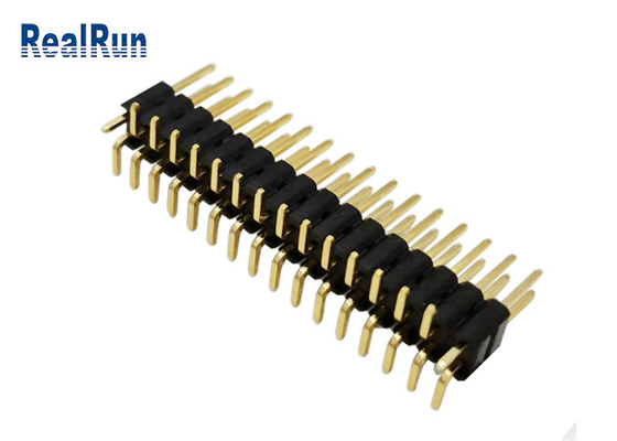 PA6T GF Pin Başlık Konektörü LCP PBT Çift Sıra H5.0 LCM LED için Dikey SMT